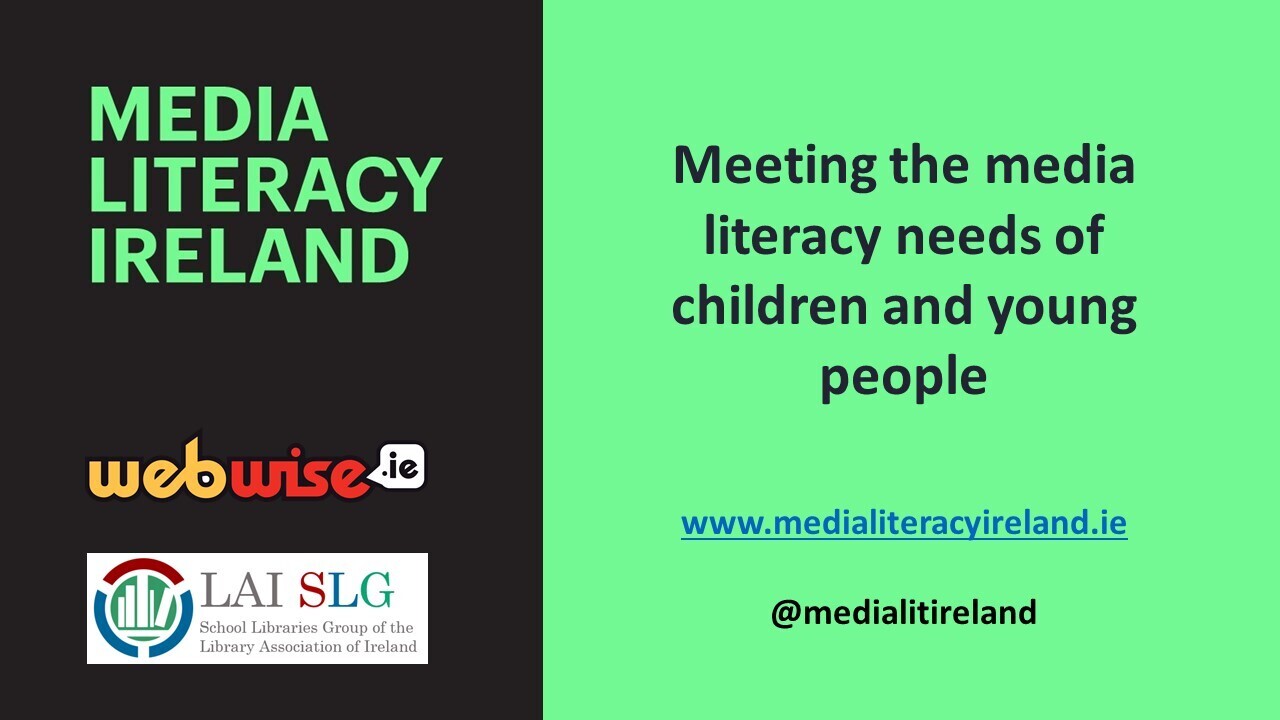 Media Literacy Monday Webinar: Meeting the media literacy needs of children and young people