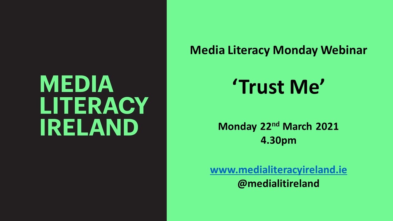 March Media Literacy Monday Webinar: Post screening discussion with the makers of 'Trust Me'